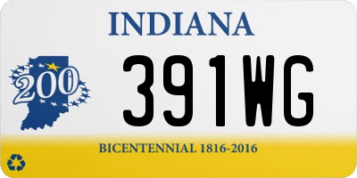 IN license plate 391WG