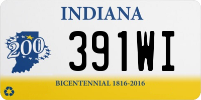 IN license plate 391WI