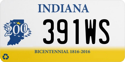 IN license plate 391WS