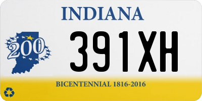 IN license plate 391XH