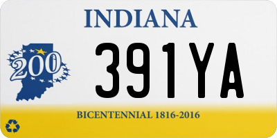 IN license plate 391YA