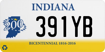 IN license plate 391YB