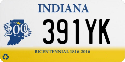 IN license plate 391YK