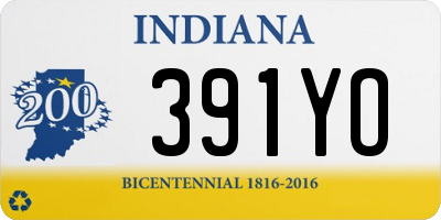 IN license plate 391YO