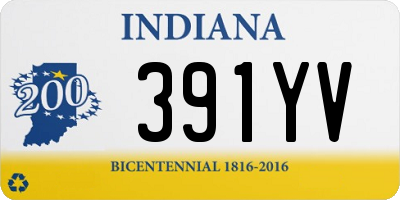 IN license plate 391YV