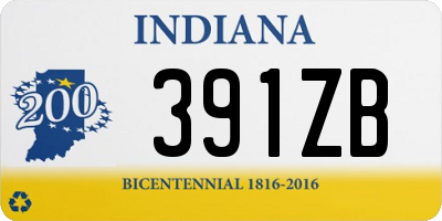 IN license plate 391ZB