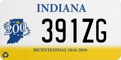 IN license plate 391ZG