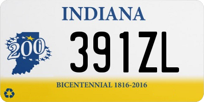 IN license plate 391ZL