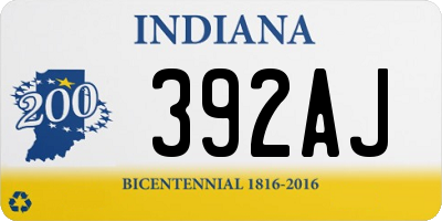 IN license plate 392AJ