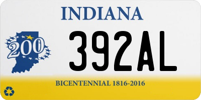 IN license plate 392AL