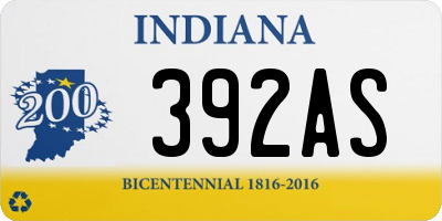 IN license plate 392AS