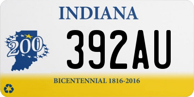 IN license plate 392AU