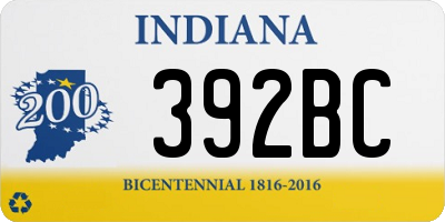 IN license plate 392BC