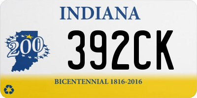 IN license plate 392CK