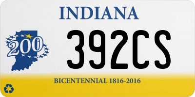 IN license plate 392CS