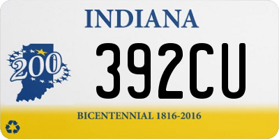 IN license plate 392CU