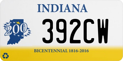 IN license plate 392CW