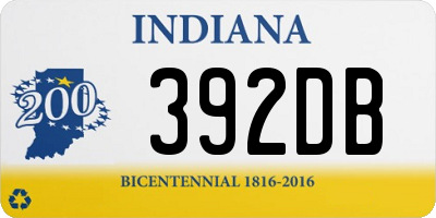 IN license plate 392DB