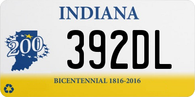 IN license plate 392DL