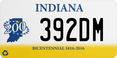 IN license plate 392DM