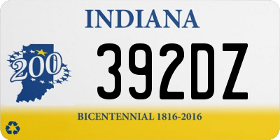 IN license plate 392DZ