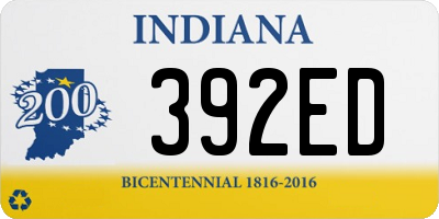 IN license plate 392ED