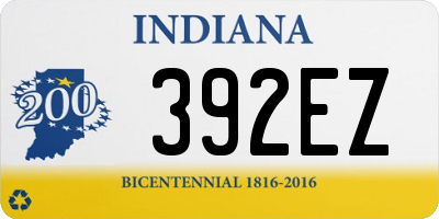 IN license plate 392EZ