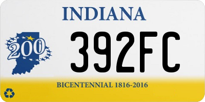 IN license plate 392FC