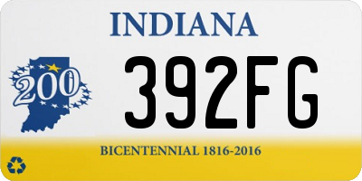 IN license plate 392FG