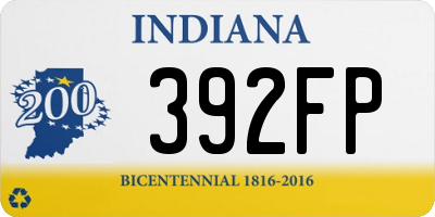 IN license plate 392FP