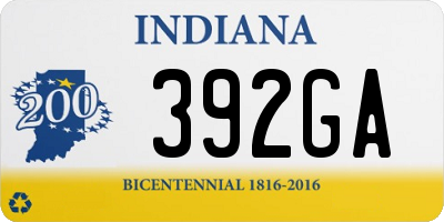 IN license plate 392GA