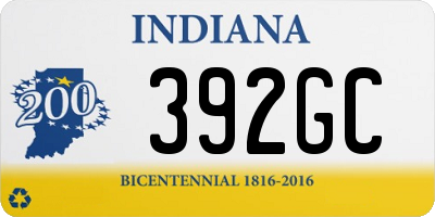 IN license plate 392GC