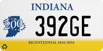 IN license plate 392GE