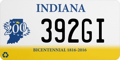 IN license plate 392GI