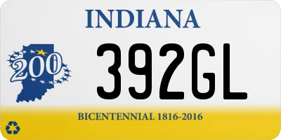 IN license plate 392GL