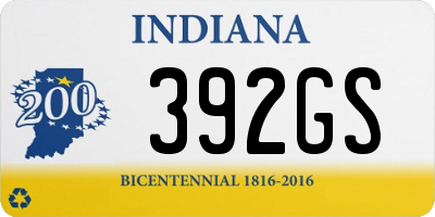 IN license plate 392GS