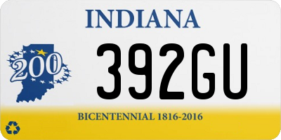 IN license plate 392GU