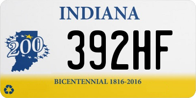 IN license plate 392HF