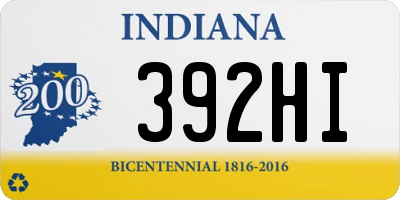 IN license plate 392HI
