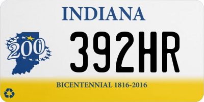 IN license plate 392HR