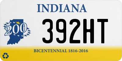 IN license plate 392HT