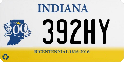 IN license plate 392HY
