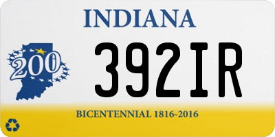 IN license plate 392IR