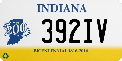 IN license plate 392IV