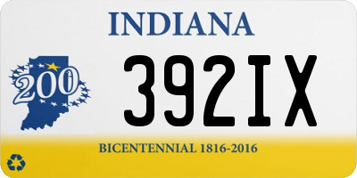 IN license plate 392IX