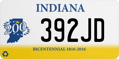 IN license plate 392JD