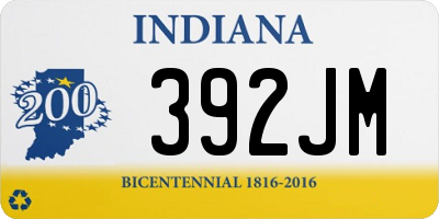 IN license plate 392JM