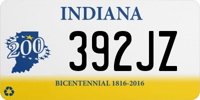 IN license plate 392JZ