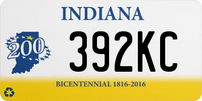 IN license plate 392KC