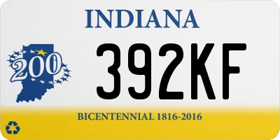 IN license plate 392KF